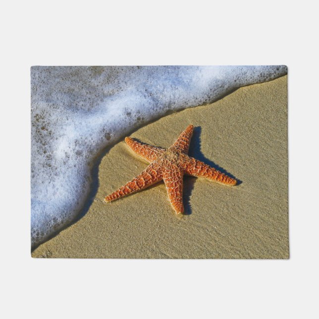 Single Starfish on Beach Doormat (Front)