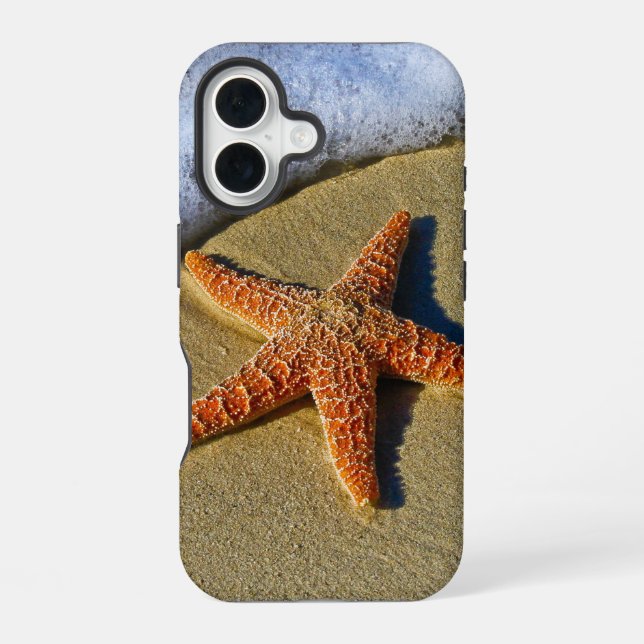 Single Starfish on Beach Iphone Case (Back)