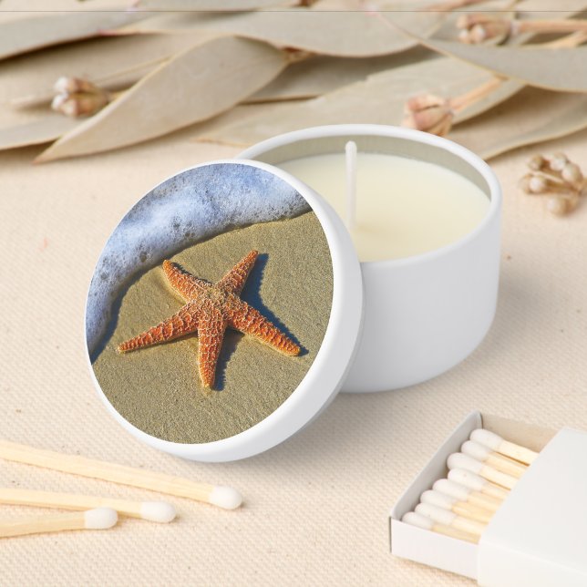 Single Starfish on Beach  Mini Candle Favors (Insitu)