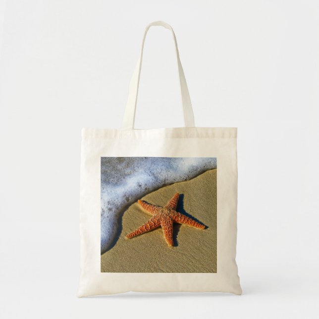 Single Starfish on Beach Tote Bag (Front)