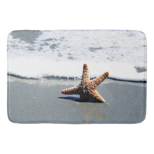 Single Starfish Washed Ashore Bathroom Mat