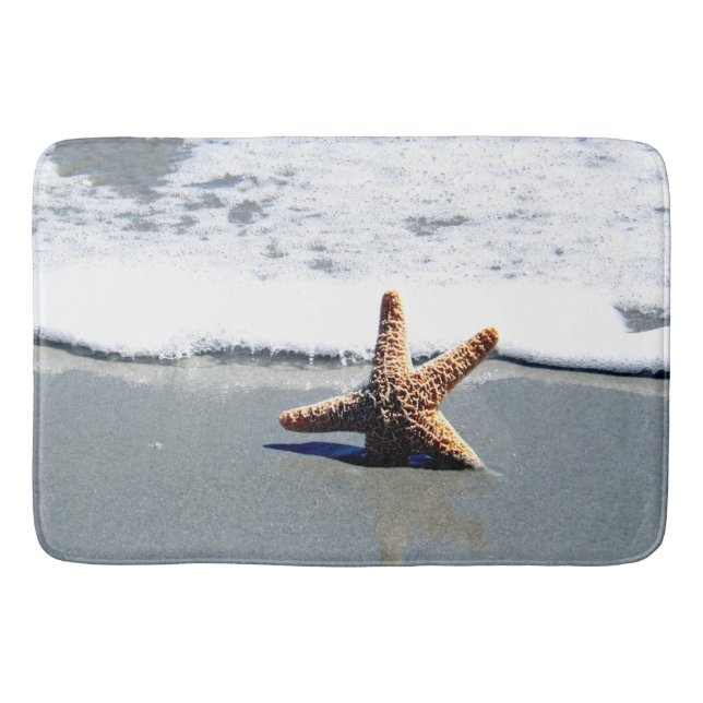 Single Starfish Washed Ashore Bathroom Mat (Front)
