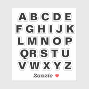 Single Stick Alphabet Stickers