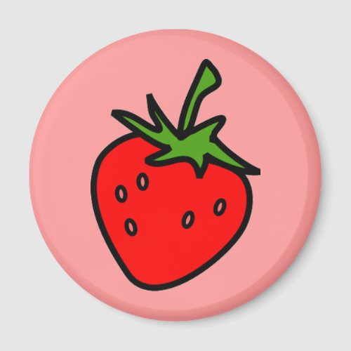 Single Strawberry fridge magnet