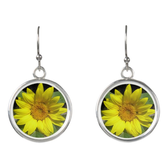 Single Sunflower Earrings (Front)