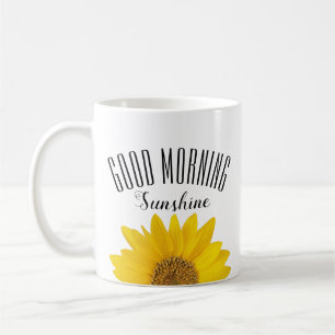 Single Sunflower Good Morning Sunshine Coffee Mug