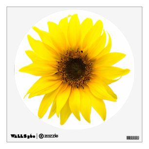 Single sunflower wall decal