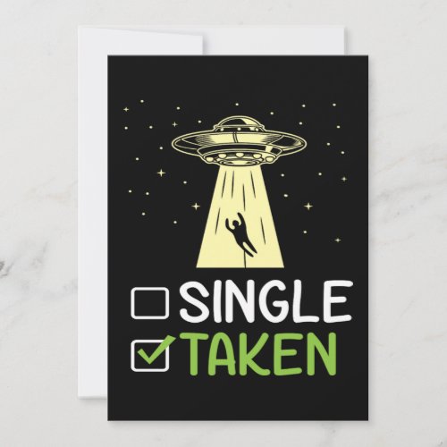 Single Taken Alien Gift Him Her Funny Valentine Save The Date