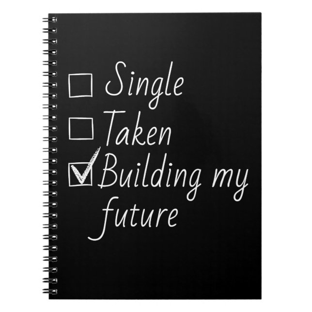 Single Taken Checklist Style Motivational Quote  Notebook (Front)
