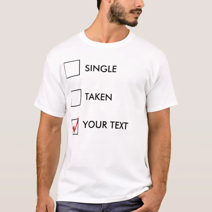 single taken white t-shirt