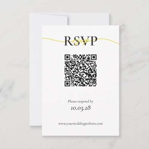 Single Thread of Gold RSVP Card