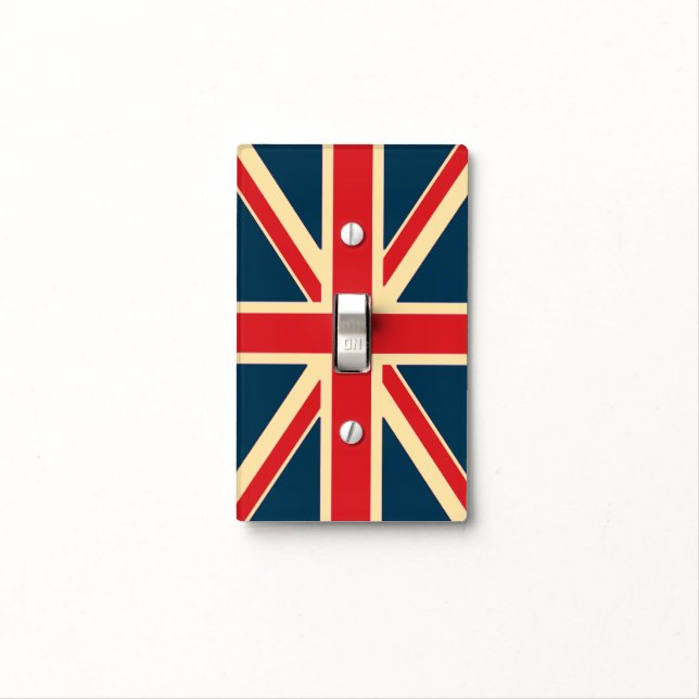 Single Toggle Drapeau UK Light Switch Cover (In Situ)