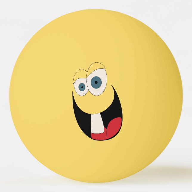 Single Tooth Funny Face Ping Pong Ball (Front)