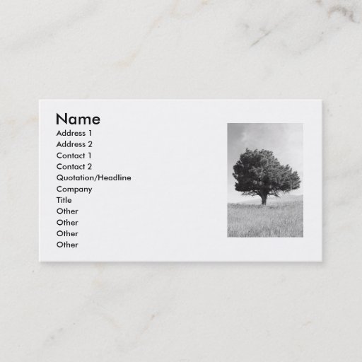 Customizable Single Tree Business Card