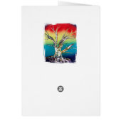 Single Tree Red Yellow Green Rasta Style Cards (Back)