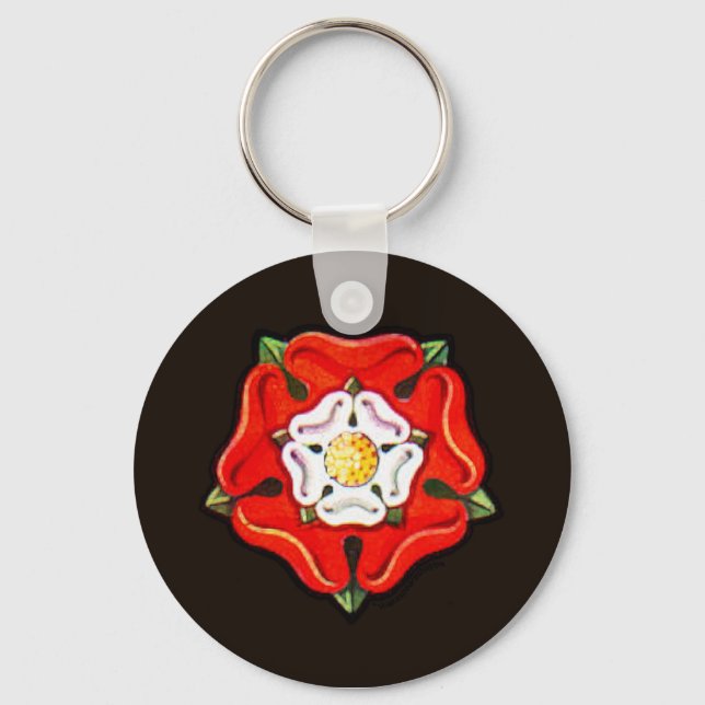 Single Tudor Rose Keychain (Front)