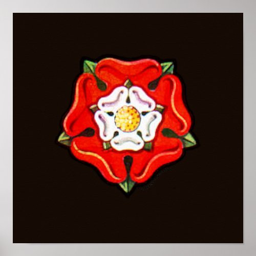 Single Tudor Rose Poster