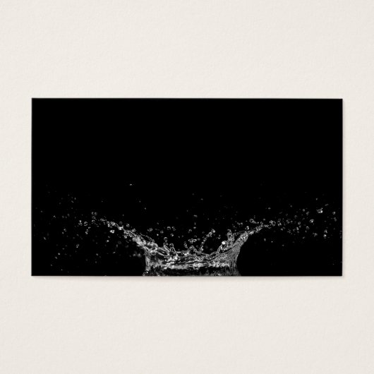 Single water splash on a black background (Front)