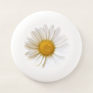 Single White Daisy Flower Wham-O Frisbee