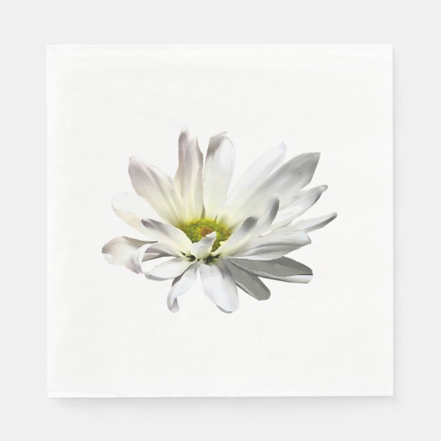 Single White Daisy Napkins (Front)