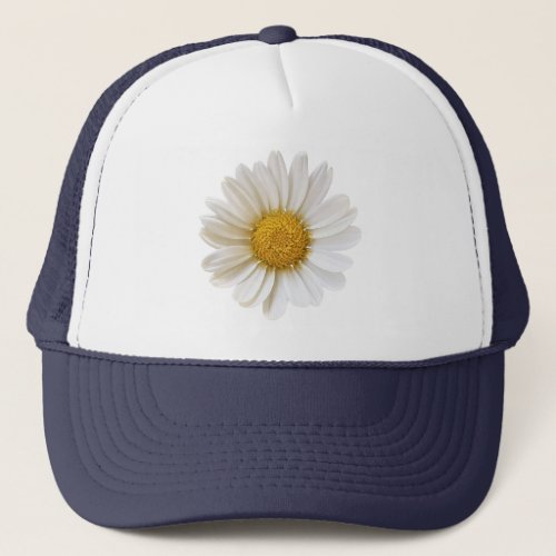 Single White Daisy Trucker Hat