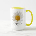 Single White Daisy with Custom Name