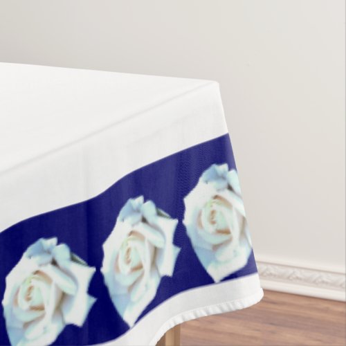 Single White Rose 60 x 104 Tablecloth