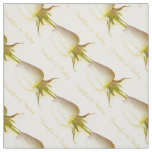 Single white rose wedding custom name fabric