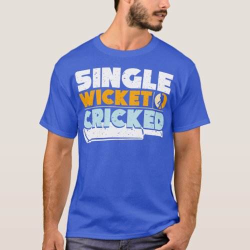 Single Wicket Cricket Player Sports Team Sport T_Shirt