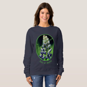 Single Wild Purple Lupine Flower Personalized Sweatshirt