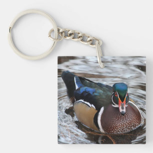Single Wood Duck Keychain