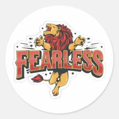 Single word fearless sticker