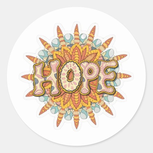 single word hope sticker