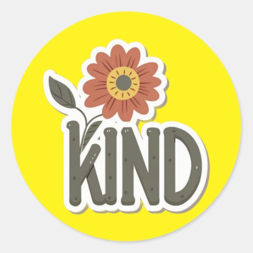 single word kind sticker