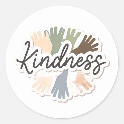 Single word kindness sticker
