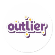 single word outlier data analyst sticker