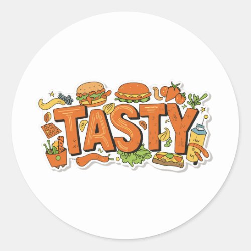 single word tasty sticker