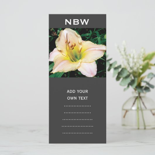 single yellow lily flower. (Standing Front)