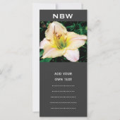 single yellow lily flower. (Front)