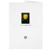 Single yellow tulip flower cards (Back)
