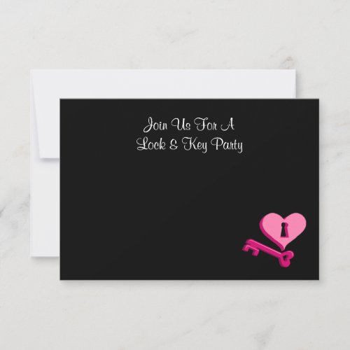 Singles Lock &amp; Key Dating Date Party Invitations