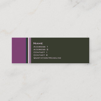 Singles •  No. 0009 Mini Business Card