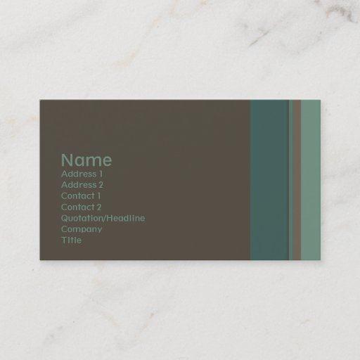 Customizable Singles • No. 0016 Business Card