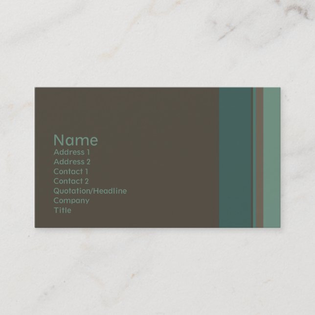 Singles •  No. 0016 Business Card (Front)