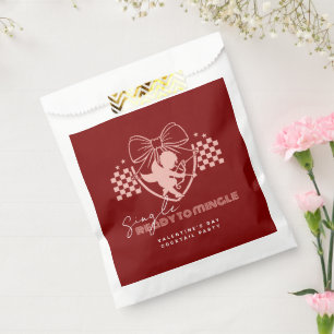 Singles Red Vintage Cupid Valentine's Day Party  Favor Bag