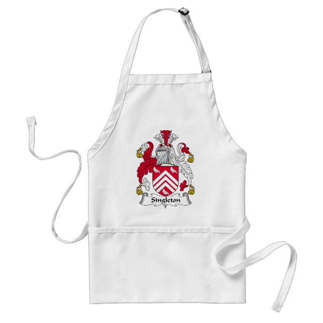 Singleton Family Crest Adult Apron (Front)