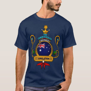 Singleton town Australian Flag Souvenir T-Shirt