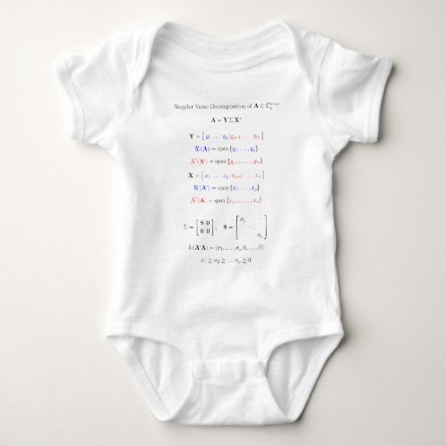 Singular value decomposition into subspaces baby bodysuit
