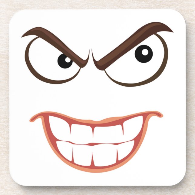 SINISTER FACE BEVERAGE COASTER (Front)