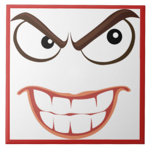 SINISTER FACE CERAMIC TILE